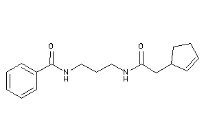 N-[3-[(2-cyclopent-2-en-1-ylacetyl)amino]propyl]benzamide