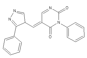 3-phenyl-5-[(3-phenyl-4H-pyrazol-4-yl)methylene]pyrimidine-2,4-quinone
