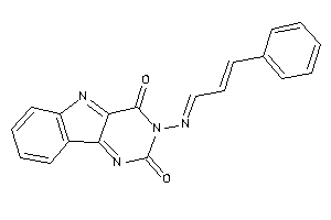 Image of 3-(cinnamylideneamino)pyrimido[5,4-b]indole-2,4-quinone