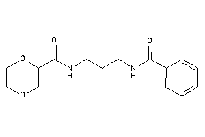 Image of N-(3-benzamidopropyl)-1,4-dioxane-2-carboxamide