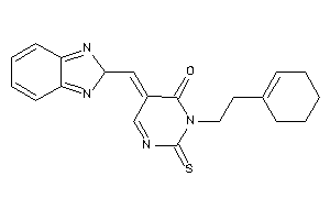 5-(2H-benzimidazol-2-ylmethylene)-3-(2-cyclohexen-1-ylethyl)-2-thioxo-pyrimidin-4-one