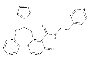 9-keto-N-[2-(4-pyridyl)ethyl]-6-(2-thienyl)-6,7-dihydropyrido[2,1-d][1,5]benzothiazepine-8-carboxamide