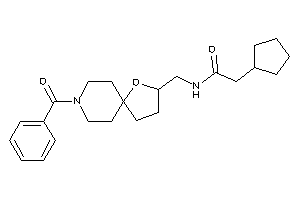 Image of N-[(8-benzoyl-4-oxa-8-azaspiro[4.5]decan-3-yl)methyl]-2-cyclopentyl-acetamide