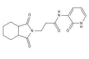 3-(1,3-diketo-3a,4,5,6,7,7a-hexahydroisoindol-2-yl)-N-(2-keto-1H-pyridin-3-yl)propionamide