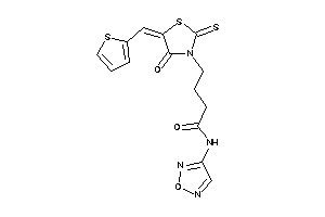 N-furazan-3-yl-4-[4-keto-5-(2-thenylidene)-2-thioxo-thiazolidin-3-yl]butyramide