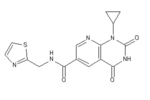 1-cyclopropyl-2,4-diketo-N-(thiazol-2-ylmethyl)pyrido[2,3-d]pyrimidine-6-carboxamide