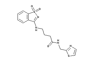 4-[(1,1-diketo-1,2-benzothiazol-3-yl)amino]-N-(thiazol-2-ylmethyl)butyramide