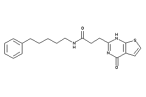 Image of 3-(4-keto-1H-thieno[2,3-d]pyrimidin-2-yl)-N-(5-phenylpentyl)propionamide