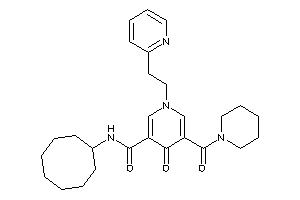 N-cyclooctyl-4-keto-5-(piperidine-1-carbonyl)-1-[2-(2-pyridyl)ethyl]nicotinamide