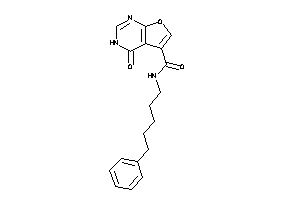 4-keto-N-(5-phenylpentyl)-3H-furo[2,3-d]pyrimidine-5-carboxamide