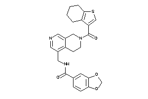 N-[[7-(4,5,6,7-tetrahydrobenzothiophene-3-carbonyl)-6,8-dihydro-5H-2,7-naphthyridin-4-yl]methyl]-piperonylamide