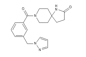 8-[3-(pyrazol-1-ylmethyl)benzoyl]-4,8-diazaspiro[4.5]decan-3-one