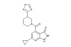 6-cyclopropyl-4-[3-(1,2,4-oxadiazol-3-yl)piperidine-1-carbonyl]-1,2-dihydropyrazolo[3,4-b]pyridin-3-one