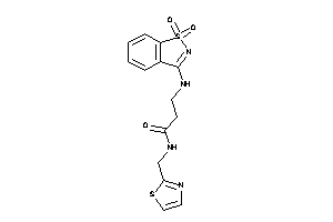 3-[(1,1-diketo-1,2-benzothiazol-3-yl)amino]-N-(thiazol-2-ylmethyl)propionamide
