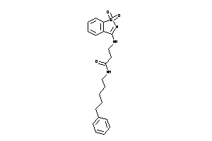 3-[(1,1-diketo-1,2-benzothiazol-3-yl)amino]-N-(5-phenylpentyl)propionamide