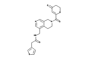 Image of N-[[7-(4-keto-2,3-dihydropyran-6-carbonyl)-6,8-dihydro-5H-2,7-naphthyridin-4-yl]methyl]-2-(3-thienyl)acetamide