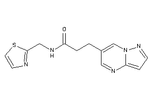 3-pyrazolo[1,5-a]pyrimidin-6-yl-N-(thiazol-2-ylmethyl)propionamide