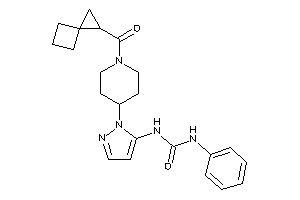 Image of 1-phenyl-3-[2-[1-(spiro[2.3]hexane-2-carbonyl)-4-piperidyl]pyrazol-3-yl]urea