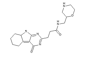 Image of 3-(4-keto-6,7,8,8a-tetrahydro-5H-benzothiopheno[2,3-d]pyrimidin-2-yl)-N-(morpholin-2-ylmethyl)propionamide