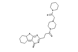 2-[3-keto-3-[4-(2-keto-2-piperidino-ethyl)piperazino]propyl]-6,7,8,8a-tetrahydro-5H-benzothiopheno[2,3-d]pyrimidin-4-one