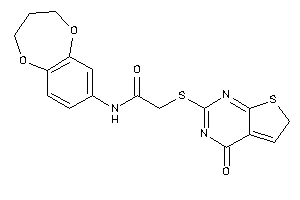 Image of N-(3,4-dihydro-2H-1,5-benzodioxepin-7-yl)-2-[(4-keto-6H-thieno[2,3-d]pyrimidin-2-yl)thio]acetamide