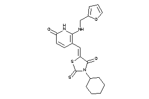 3-cyclohexyl-5-[[2-(2-furfurylamino)-6-keto-1H-pyridin-3-yl]methylene]-2-thioxo-thiazolidin-4-one