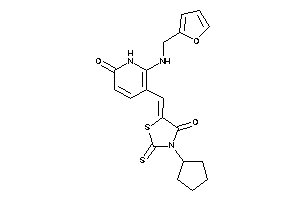 3-cyclopentyl-5-[[2-(2-furfurylamino)-6-keto-1H-pyridin-3-yl]methylene]-2-thioxo-thiazolidin-4-one