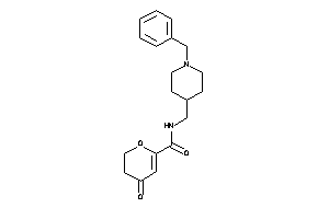 Image of N-[(1-benzyl-4-piperidyl)methyl]-4-keto-2,3-dihydropyran-6-carboxamide