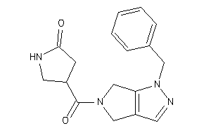 4-(1-benzyl-4,6-dihydropyrrolo[3,4-c]pyrazole-5-carbonyl)-2-pyrrolidone