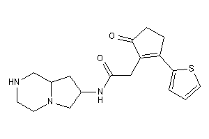 Image of N-(1,2,3,4,6,7,8,8a-octahydropyrrolo[1,2-a]pyrazin-7-yl)-2-[5-keto-2-(2-thienyl)cyclopenten-1-yl]acetamide