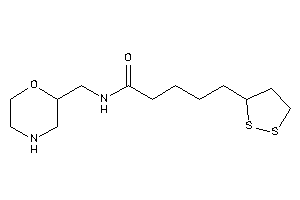 Image of 5-(dithiolan-3-yl)-N-(morpholin-2-ylmethyl)valeramide