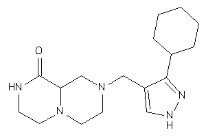 2-[(3-cyclohexyl-1H-pyrazol-4-yl)methyl]-3,4,6,7,8,9a-hexahydro-1H-pyrazino[1,2-a]pyrazin-9-one