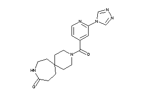Image of 3-[2-(1,2,4-triazol-4-yl)isonicotinoyl]-3,10-diazaspiro[5.6]dodecan-9-one