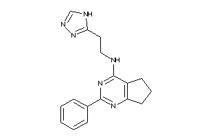 (2-phenyl-6,7-dihydro-5H-cyclopenta[d]pyrimidin-4-yl)-[2-(4H-1,2,4-triazol-3-yl)ethyl]amine