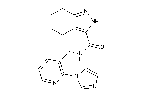 Image of N-[(2-imidazol-1-yl-3-pyridyl)methyl]-4,5,6,7-tetrahydro-2H-indazole-3-carboxamide