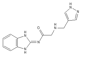Image of N-(1,3-dihydrobenzimidazol-2-ylidene)-2-(1H-pyrazol-4-ylmethylamino)acetamide