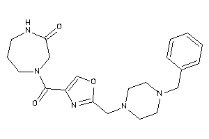 4-[2-[(4-benzylpiperazino)methyl]oxazole-4-carbonyl]-1,4-diazepan-2-one