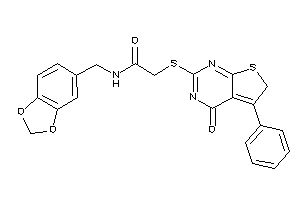 2-[(4-keto-5-phenyl-6H-thieno[2,3-d]pyrimidin-2-yl)thio]-N-piperonyl-acetamide