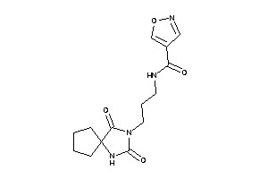 Image of N-[3-(2,4-diketo-1,3-diazaspiro[4.4]nonan-3-yl)propyl]isoxazole-4-carboxamide