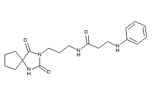 3-anilino-N-[3-(2,4-diketo-1,3-diazaspiro[4.4]nonan-3-yl)propyl]propionamide