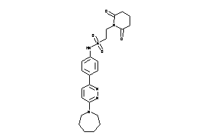 N-[4-[6-(azepan-1-yl)pyridazin-3-yl]phenyl]-2-glutarimido-ethanesulfonamide