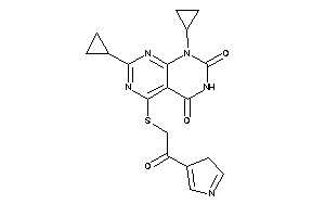 Image of 1,7-dicyclopropyl-5-[[2-keto-2-(3H-pyrrol-4-yl)ethyl]thio]pyrimido[4,5-d]pyrimidine-2,4-quinone