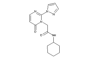 N-cyclohexyl-2-(6-keto-2-pyrazol-1-yl-pyrimidin-1-yl)acetamide