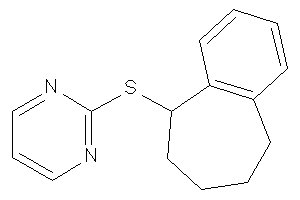 2-(6,7,8,9-tetrahydro-5H-benzocyclohepten-9-ylthio)pyrimidine