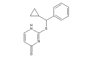 2-[[cyclopropyl(phenyl)methyl]thio]-1H-pyrimidin-4-one