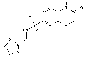 2-keto-N-(thiazol-2-ylmethyl)-3,4-dihydro-1H-quinoline-6-sulfonamide