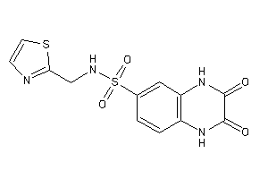 Image of 2,3-diketo-N-(thiazol-2-ylmethyl)-1,4-dihydroquinoxaline-6-sulfonamide