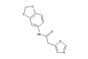 N-(1,3-benzodioxol-5-yl)-2-thiazol-5-yl-acetamide