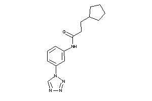 3-cyclopentyl-N-[3-(tetrazol-1-yl)phenyl]propionamide