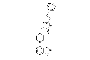 Image of 2-[[4-(2,3-dihydro-1H-pyrazolo[3,4-d]pyrimidin-4-yl)piperazino]methyl]-5-styryl-4H-1,2,4-triazole-3-thione